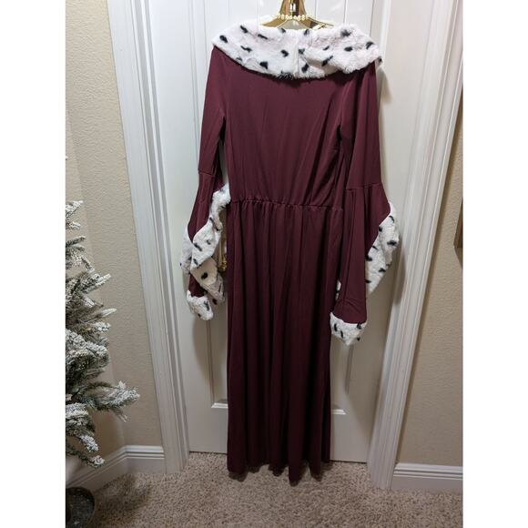 NEW! Royal Storybook Queen Medieval Sz XL Halloween Costume Christmas Mrs Claus - Picture 8 of 15